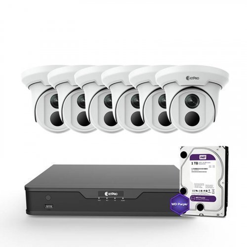 IP комплект видеонаблюдения ZetPro IP-8M-6DOME-Lite