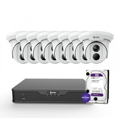 IP комплект видеонаблюдения ZetPro IP-8M-8DOME-Lite