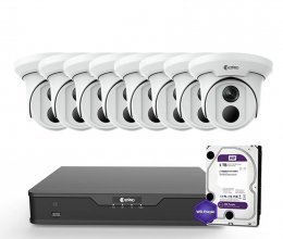 IP комплект видеонаблюдения ZetPro IP-8M-8DOME-Lite