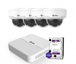 IP комплект видеонаблюдения ZetPro IP-2M-4DOME-Pro