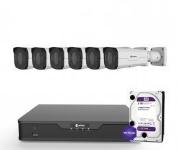 IP комплект видеонаблюдения ZetPro IP-4M-6OUT-Pro