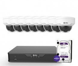 IP комплект видеонаблюдения ZetPro IP-4M-8DOME-Pro