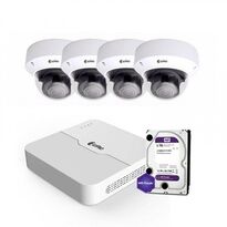 IP комплект видеонаблюдения ZetPro IP-8M-4DOME-Pro