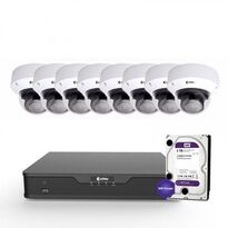 IP комплект видеонаблюдения ZetPro IP-8M-8DOME-Pro