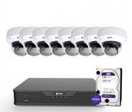 IP комплект видеонаблюдения ZetPro IP-8M-8DOME-Pro