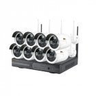 IP комплект видеонаблюдения Partizan Outdoor Wireless Kit 1MP 8xIP v1.0