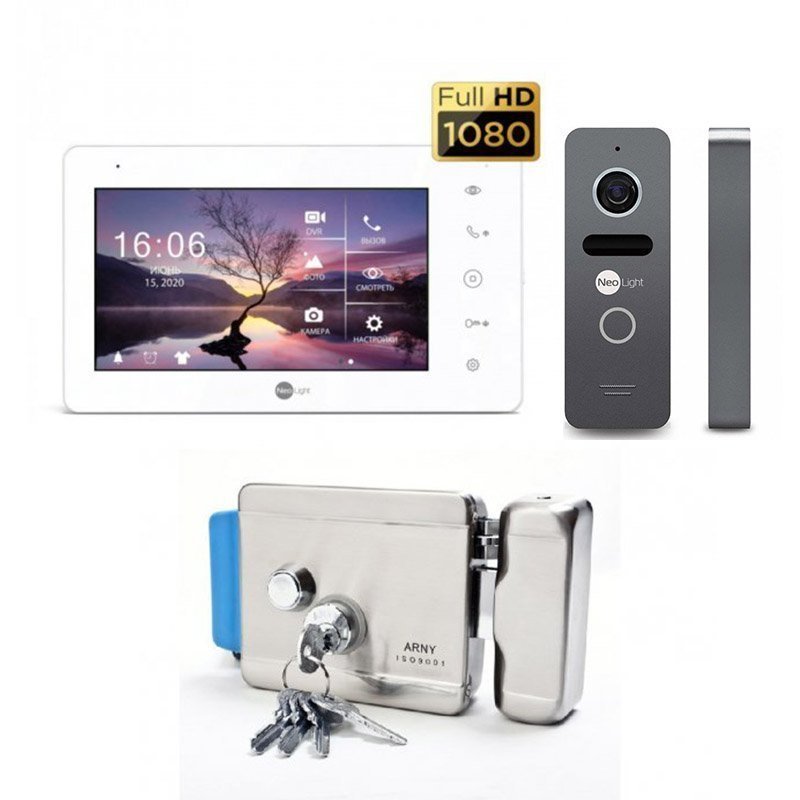 

Комплект домофона neolight zeta+ hd и neolight solo fhd + arny rim ss