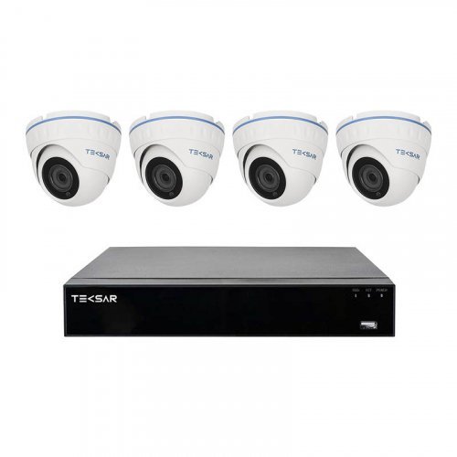 AHD комплект видеонаблюдения Tecsar на 4 камеры 2мп и AHD видеорегистратора B4CH4AB-HD