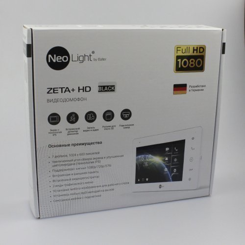 Видеодомофон со встроенной памятью и автоответчиком NeoLight Zeta+ HD Black