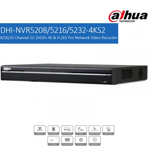 IP відеореєстратор Dahua Technology DHI-NVR5208-4KS2