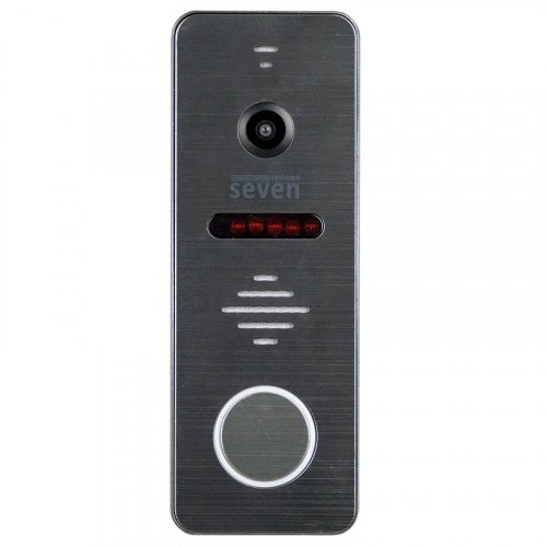 Антивандальна відеопанель домофону SEVEN CP-7504 FHD grey