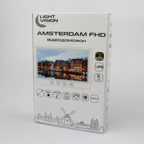 Відеодомофон LightVision AMSTERDAM FHD White