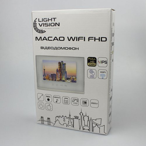 Відеодомофон LightVision MACAO FHD WiFi Black
