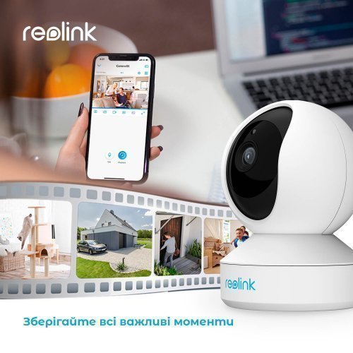 Поворотна бездротова Wi-Fi IP Камера із зумом 5Мп Reolink E1 Zoom