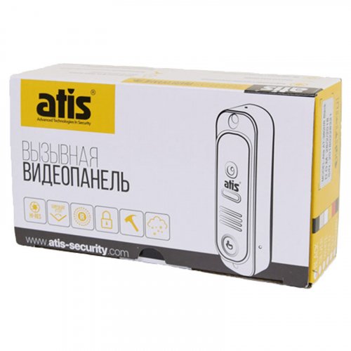 Антивандальна відеопанель для домофону ATIS AT-380HR Silver