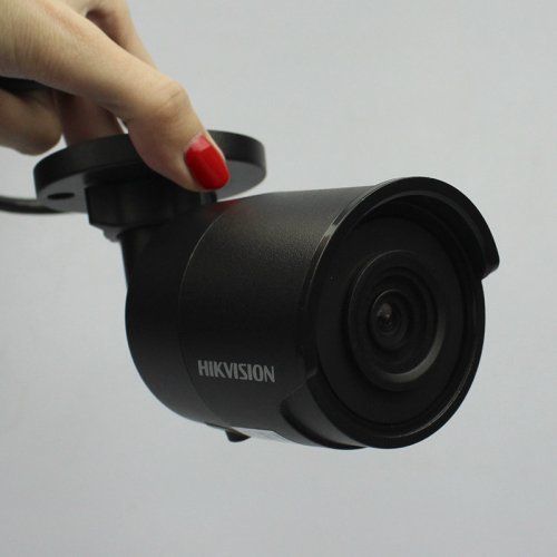 Вулична IP камера із записом 8Мп Hikvision DS-2CD2083G0-I (4 мм) Чорна