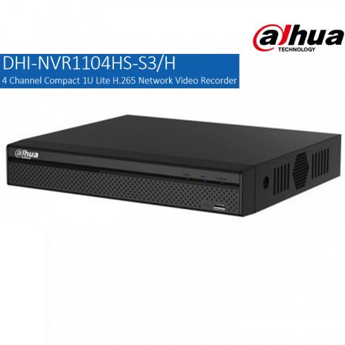 IP відеореєстратор Dahua DHI-NVR1104HS-S3/H 4-канальний 1U Lite