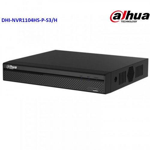 IP відеореєстратор Dahua DHI-NVR1104HS-P-S3/H 4-канальний 1U 4PoE Lite