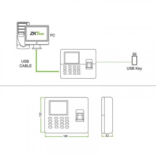 Биометрический терминал ZKTeco LX50 учёт рабочего времени