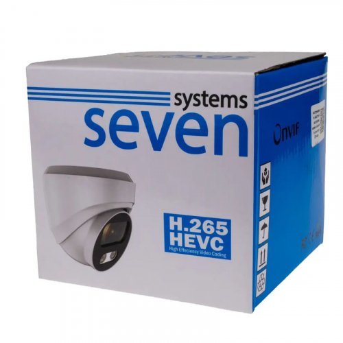IP відеокамера 2 Мп вулична/внутрішня SEVEN IP-7212PA white (2,8 мм)