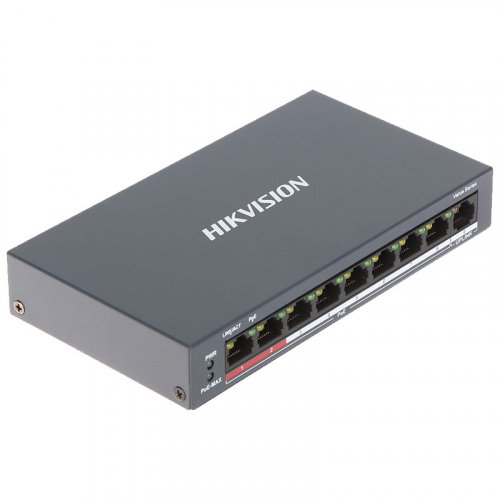 Комутатор Hikvision DS-3E0109P-E/M(B) 8 портовий POE
