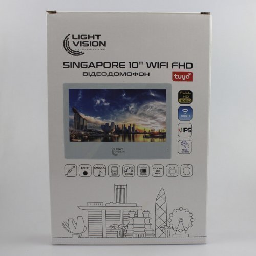 Аналоговый 10-дюймовый видеодомофон с сенсорным экраном LightVision SINGAPORE 10″ Wi-Fi FHD
