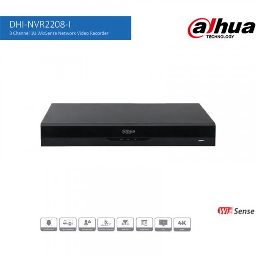 Відеореєстратор Dahua DHI-NVR2208-I 8-канальний 1U WizSense IP