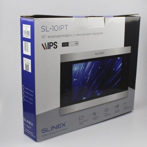 Видеодомофон с WI-FI и переадресацией на смартфон Slinex SL-10IPTHD silver/black