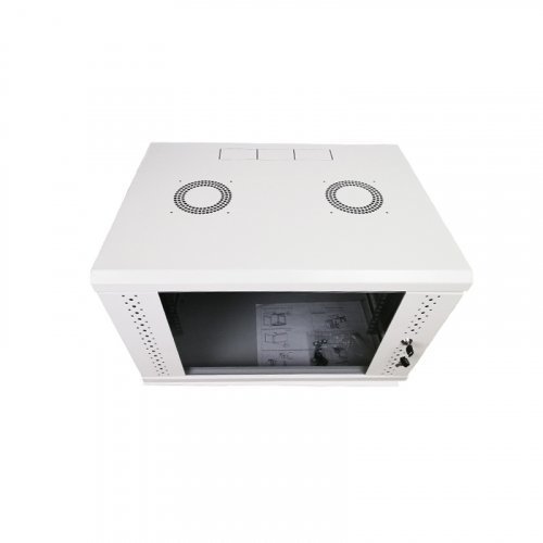 Серверный шкаф 6U, EServer 600х350х370 (Ш*Г*В), стекло, серый (ES-Е635G)