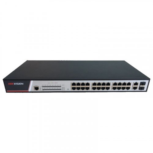 Комутатор Hikvision DS-3E2326P PoE з 24 портами Fast Ethernet керований
