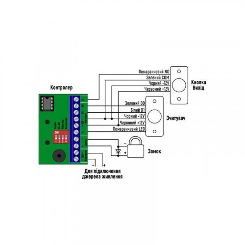 Комплект Контроллер доступа ВАРТА МКД-2000 + Считыватель SEVEN R-7454 MIFARE