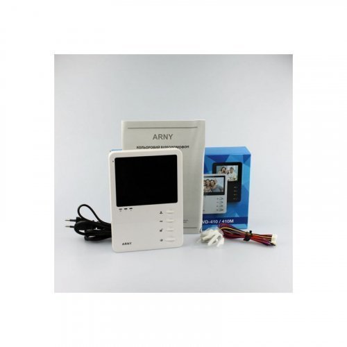 Аналоговый видеодомофон с механическими кнопками ARNY AVD-410 White
