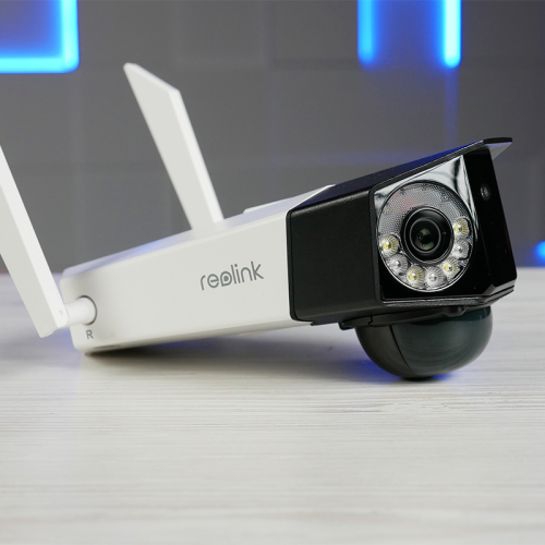 Уличная камера видеонаблюдения Reolink Duo 2 WiFi 8Мп с двумя объективами и прожекторами, сиреной