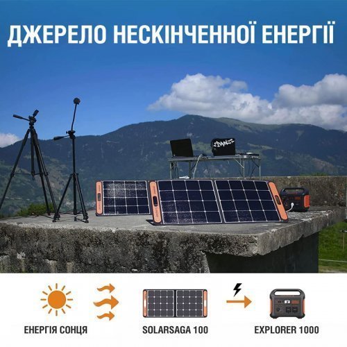 Солнечный генератор JACKERY 1000 (Explorer 1000 + 2*SolarSaga 100W)