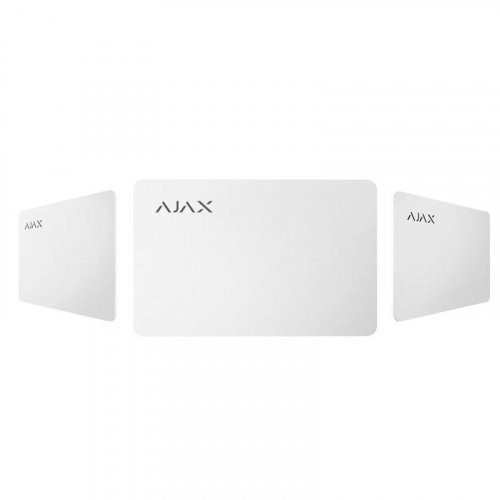 Бесконтактная карта управления Ajax Pass white (10pcs)