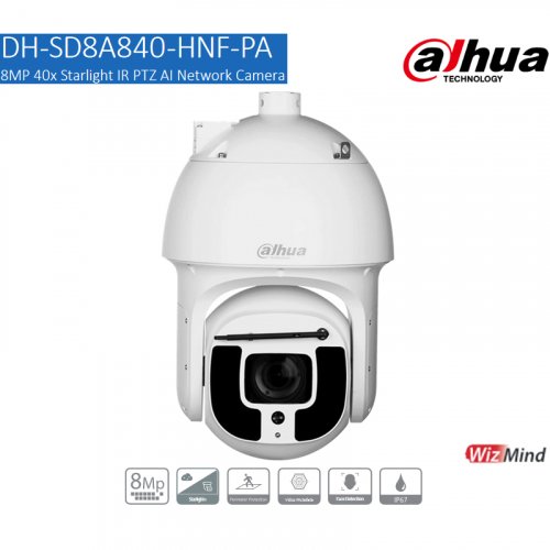 Камера відеоспостереження Dahua SD8A840-HNF-PA 5.6-223mm 8МП 40x PTZ AI