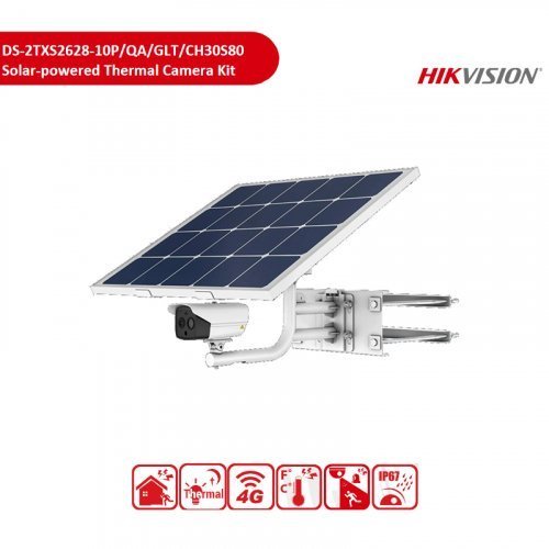 Тепловизионная видеокамера Hikvision DS-2TXS2628-10P/QA/GLT/CH30S80 9.7mm 4MP солнечная панель