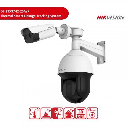Тепловізійна відеокамера Hikvision DS-2TX3742-25A/P 25mm 4MP термальна трекінг система