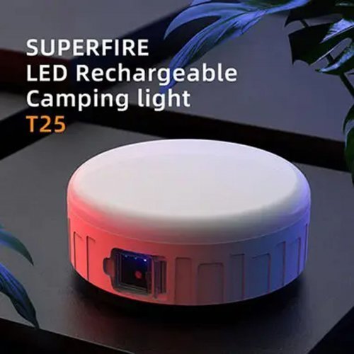 Кемпинговый фонарь SUPERFIRE T25 с перезарядкой 7 Вт