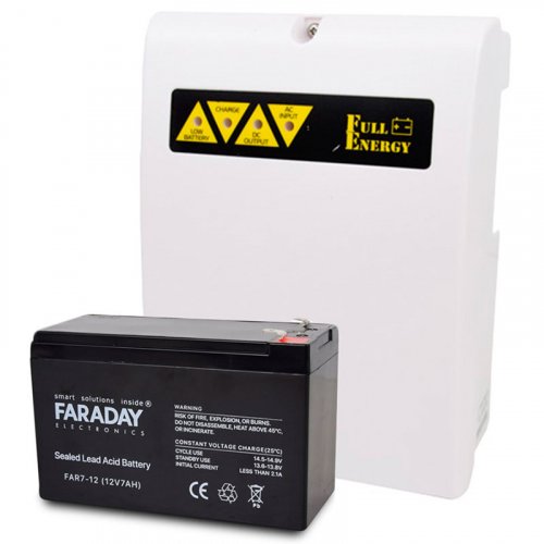 Комплект блоку безперебійного живлення Full Energy BBGP-123 + акумулятор 12В 7 Ач для ДБЖ Faraday Electronics FAR7-12