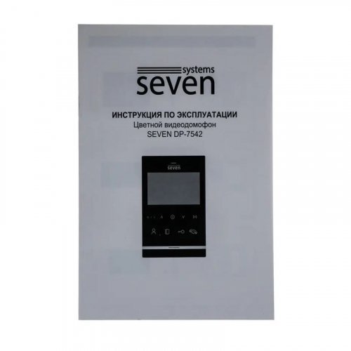 Комплект видеодомофона SEVEN DP–7542 Kit black