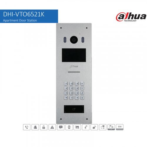 Вызывная панель Dahua DHI-VTO6521K 2MP IP