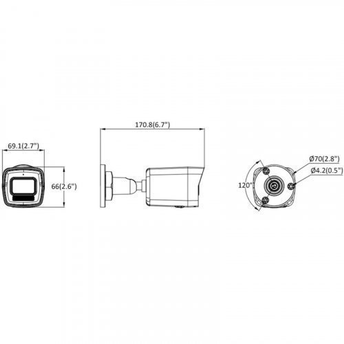 Камера видеонаблюдения Hikvision DS-2CD1043G2-LIUF (4мм) 4mp Smart Dual-Light с микрофоном