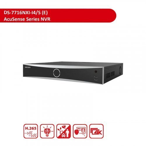 Видеорегистратор Hikvision DS-7716NXI-I4/S(E) 16-канальный 4K NVR с аналитикой