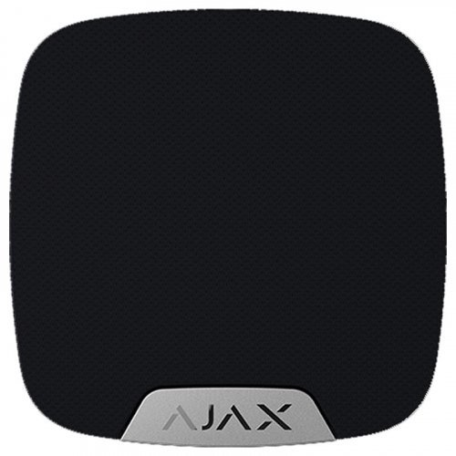 Беспроводная сирена Ajax HomeSiren S (8PD) black с клеммой для дополнительного светодиода
