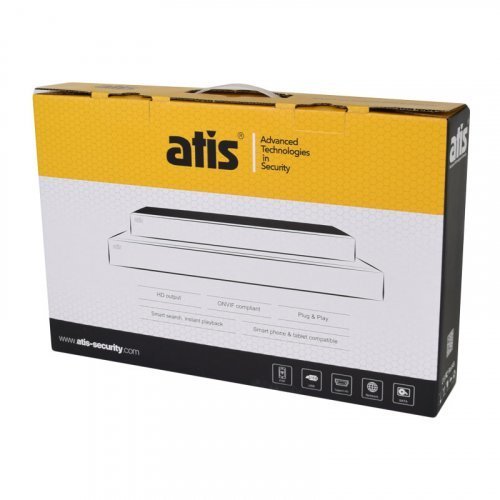 IP-відеореєстратор ATIS NVR 7104 Ultra з AI функціями для систем відеоспостереження 4-канальний