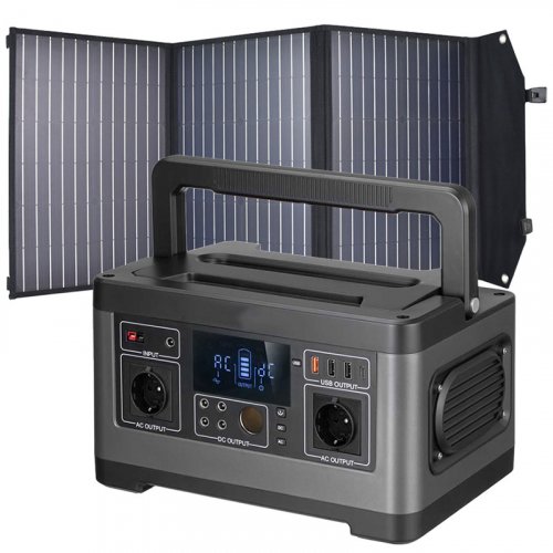 Комплект зарядная станция PPS-500WE + солнечная панель New Energy Technology 100W Solar Charger
