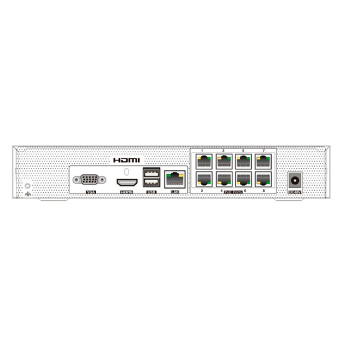 IP-видеорегистратор 8-канальный 6Mp TVT TD-3008H1-8P-B1-B с 8 портами PoE
