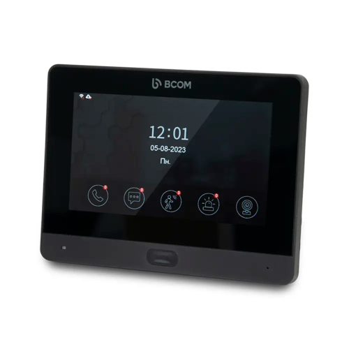 Комплект Wi-Fi видеодомофона 7" BCOM BD-760FHD/T Black с поддержкой Tuya Smart + BT-400FHD Black