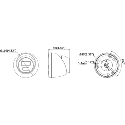 Камера видеонаблюдения Hikvision DS-2CD1347G2H-LIUF (4мм) 4Мп ColorVu Smart Hybrid Light